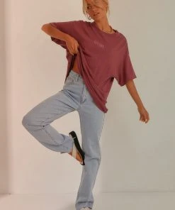 Afends Courtney Love Hemp Tee - Grape New & Most Loved