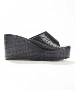 Cult Avenue Villa Playa Mule Heel - Black Croc New & Most Loved
