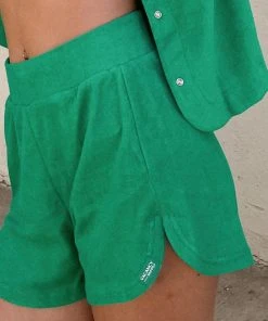 Vacancy Supply Cabana Terry Short - Jade Green New & Most Loved