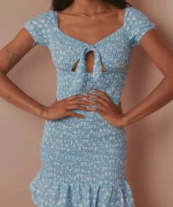 Peppermayo Balmy Nights Mini Dress - Blue