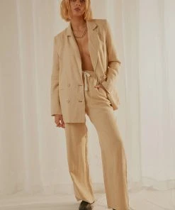Nude Lucy Marvin Wide Leg Pant - Oat New & Most Loved