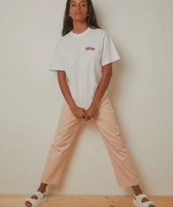 Afends New & Most Loved Shelby Hemp High Waist Wide Leg Pant - Ash Pink