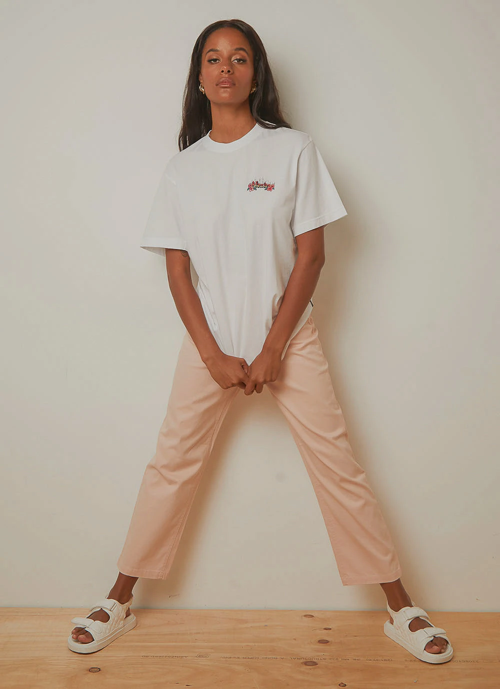 Afends New & Most Loved Shelby Hemp High Waist Wide Leg Pant - Ash Pink 2 Afends New & Most Loved Shelby Hemp High Waist Wide Leg Pant - Ash Pink