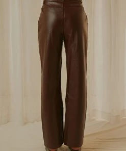 4th & Reckless Wilcox Trouser - Truffle PU 9 4th & Reckless Wilcox Trouser - Truffle PU