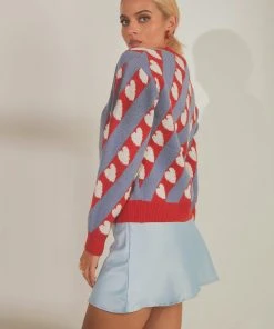 Peppermayo Home With You Knit Sweater - Red