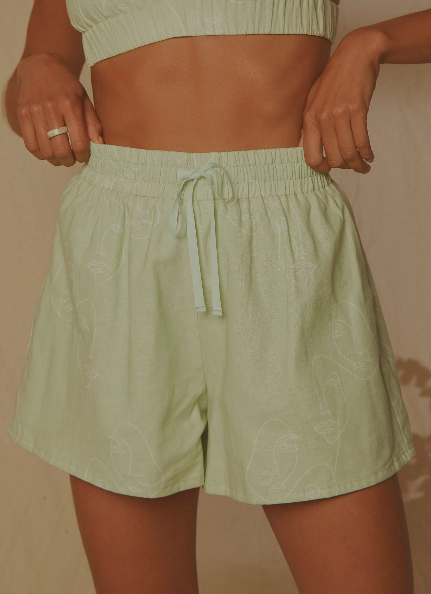 Peppermayo Exclusive Raffi Linen Shorts - Sage New & Most Loved 4 Peppermayo Exclusive Raffi Linen Shorts - Sage New & Most Loved