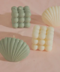 Manara Home Bubble Cube Candle - Green