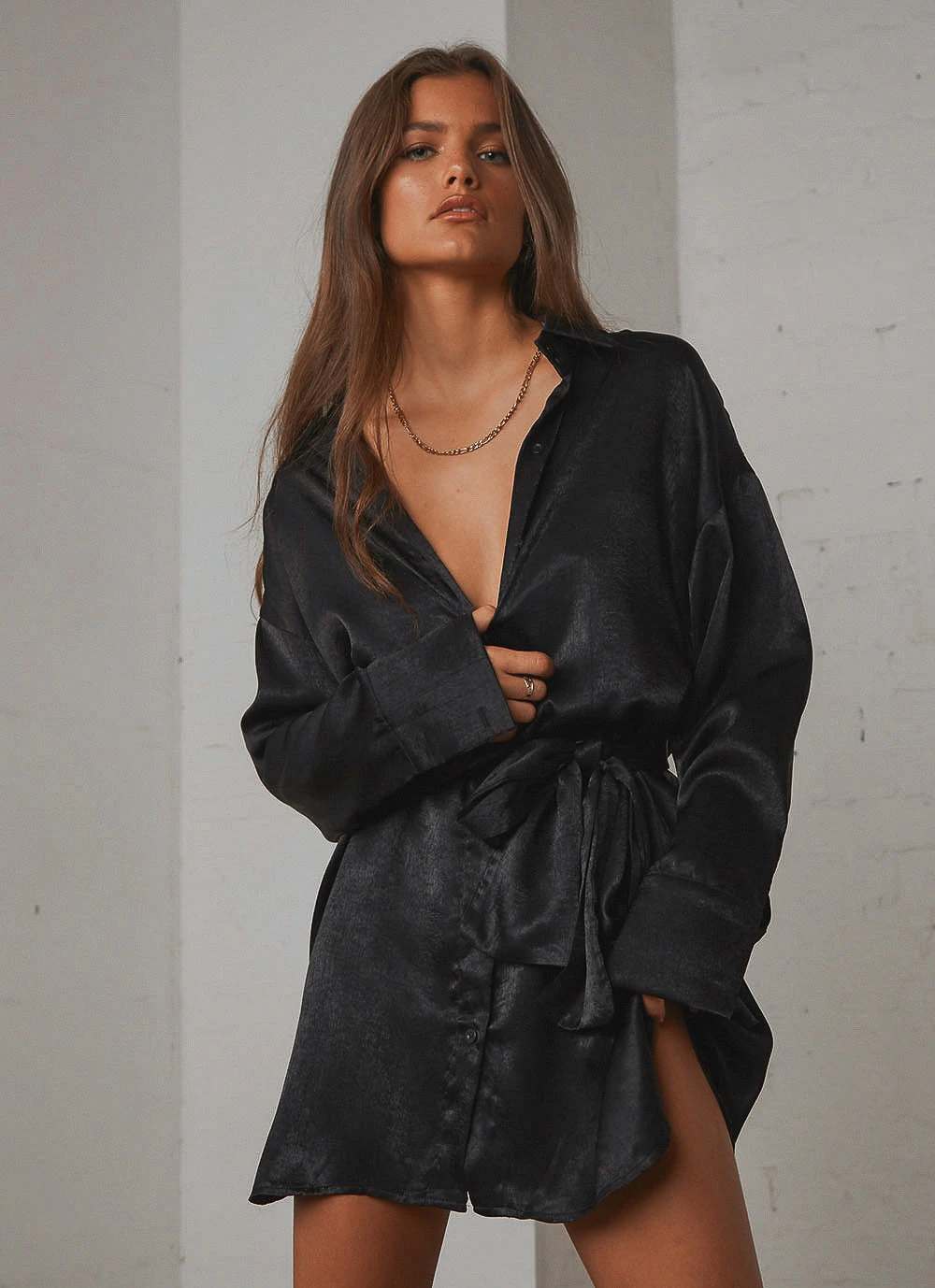 Peppermayo Exclusive New & Most Loved Faye Mini Shirt Dress - Black 1 Peppermayo Exclusive New & Most Loved Faye Mini Shirt Dress - Black