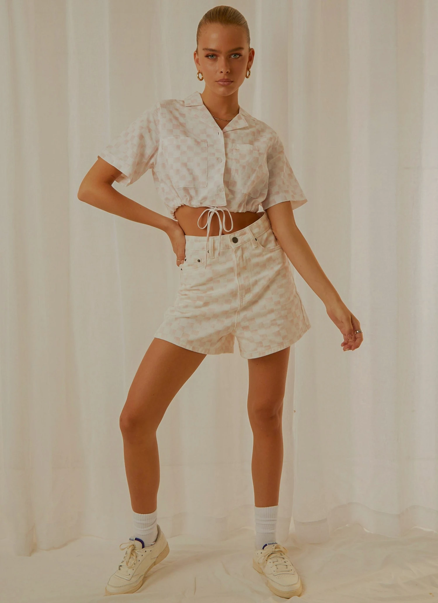 Cools Club Jean Short - Pink Checker New & Most Loved 2 Cools Club Jean Short - Pink Checker New & Most Loved