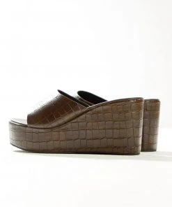 Cult Avenue Villa Playa Mule Heel - Black Croc New & Most Loved