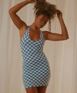 Peppermayo To The Limit Knit Halter Dress - Blue 7 Peppermayo To The Limit Knit Halter Dress - Blue