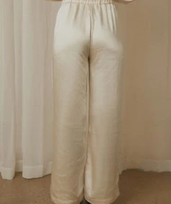 4th & Reckless New & Most Loved Leo Trouser - Cream Satin 11 4th & Reckless New & Most Loved Leo Trouser - Cream Satin