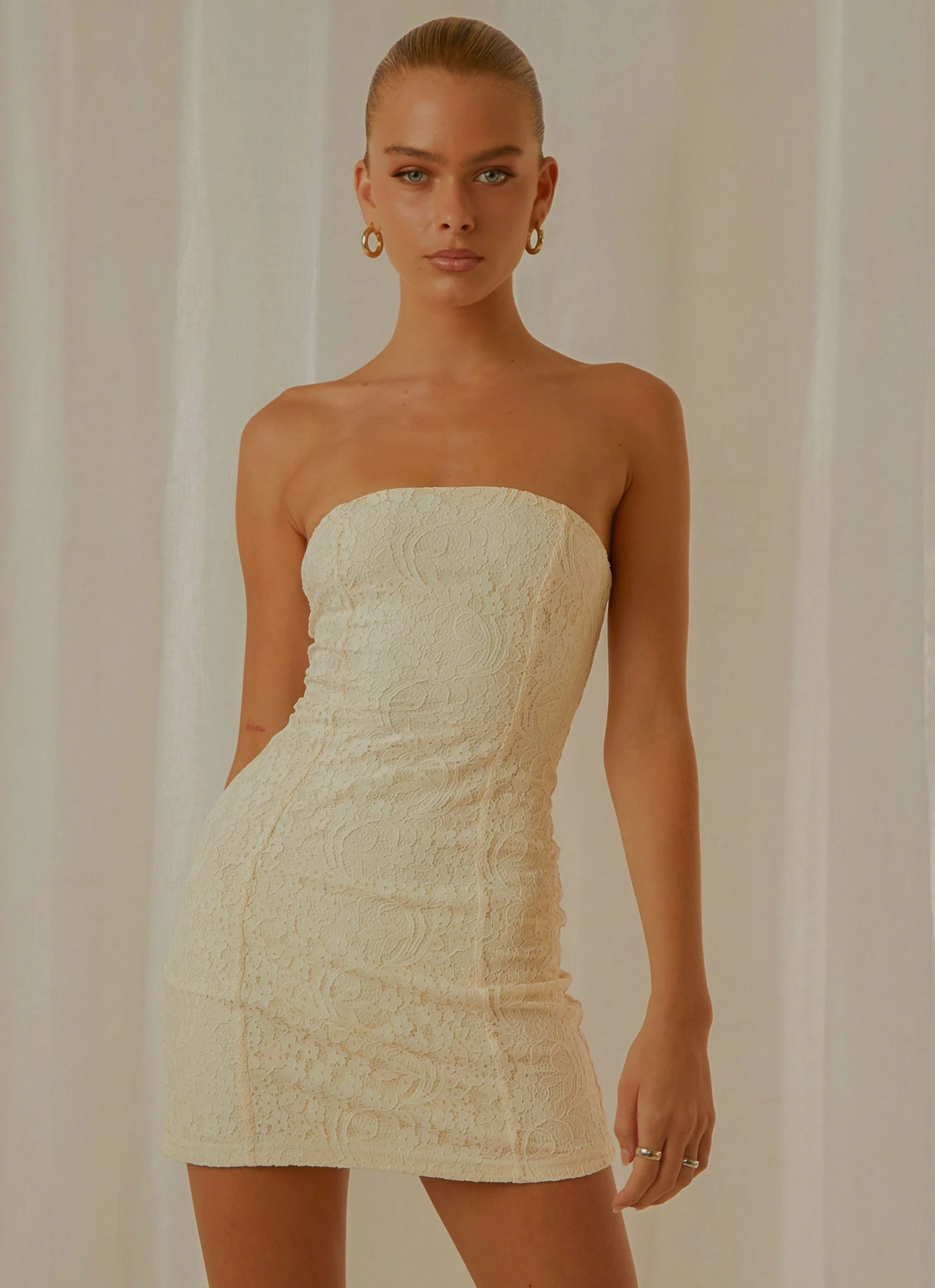 Peppermayo Exclusive Summer Brunch Tube Mini Dress - Ivory 4 Peppermayo Exclusive Summer Brunch Tube Mini Dress - Ivory