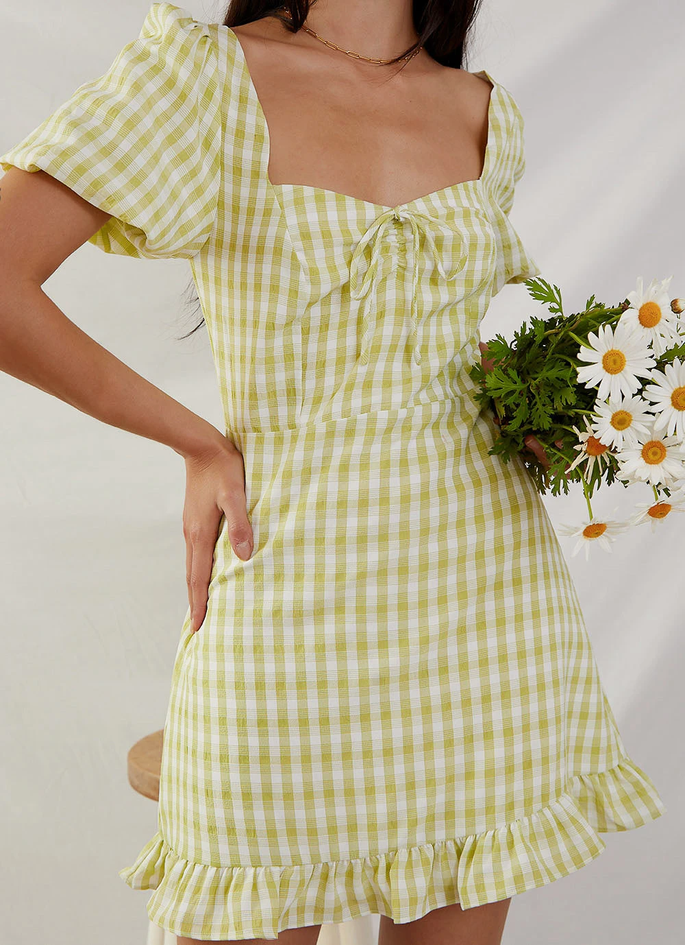 Peppermayo Out In Italy Mini Dress - Green Gingham New & Most Loved 1 Peppermayo Out In Italy Mini Dress - Green Gingham New & Most Loved