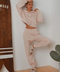 Afends THC Unisex Hemp Sweat Pant - Ash Pink New & Most Loved