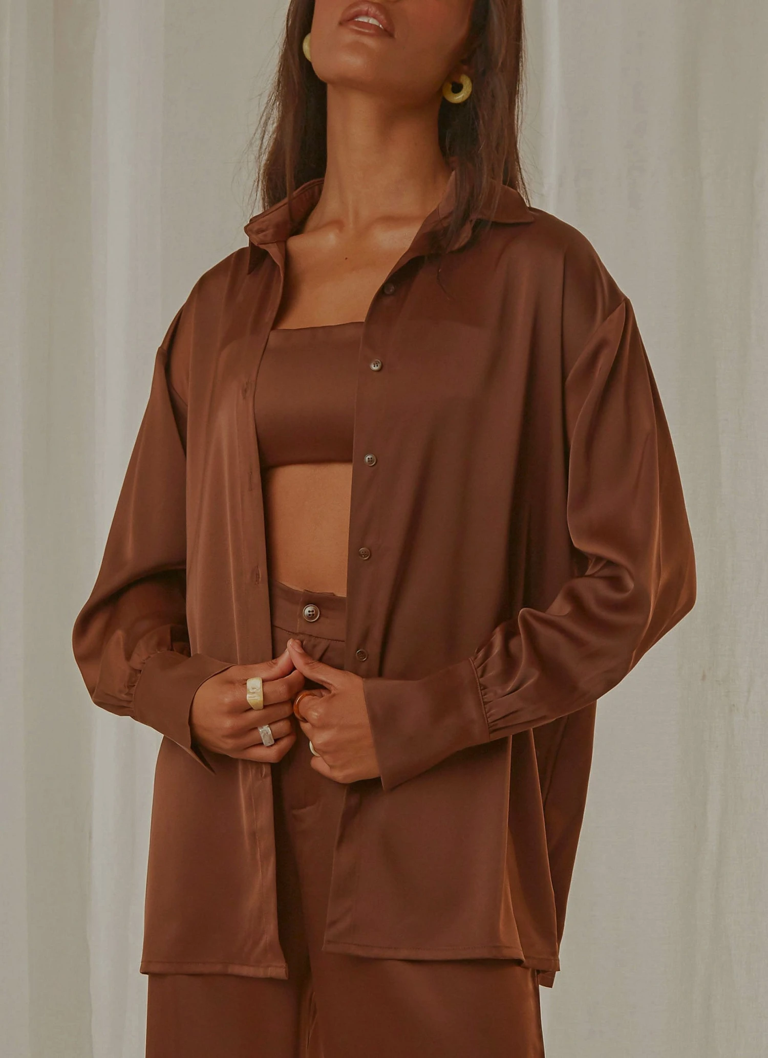 Peppermayo Exclusive New & Most Loved Monet Oversized Shirt - Choc Brown 2 Peppermayo Exclusive New & Most Loved Monet Oversized Shirt - Choc Brown