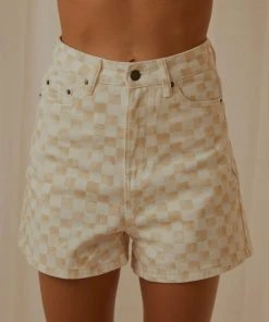 Cools Club Jean Short - Sand Checker New & Most Loved 9 Cools Club Jean Short - Sand Checker New & Most Loved