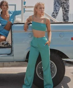Riley Hubatka X Peppermayo Vintage Lovers Pants - Turquoise New & Most Loved 8 Riley Hubatka X Peppermayo Vintage Lovers Pants - Turquoise New & Most Loved