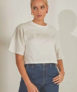 Lee Baggy Crop Tee - Vintage White 7 Lee Baggy Crop Tee - Vintage White
