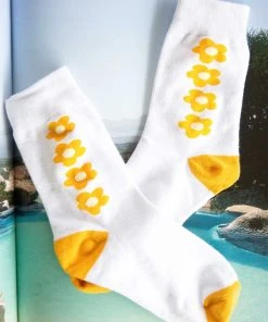 Peppermayo Simple Love Socks - Yellow Floral