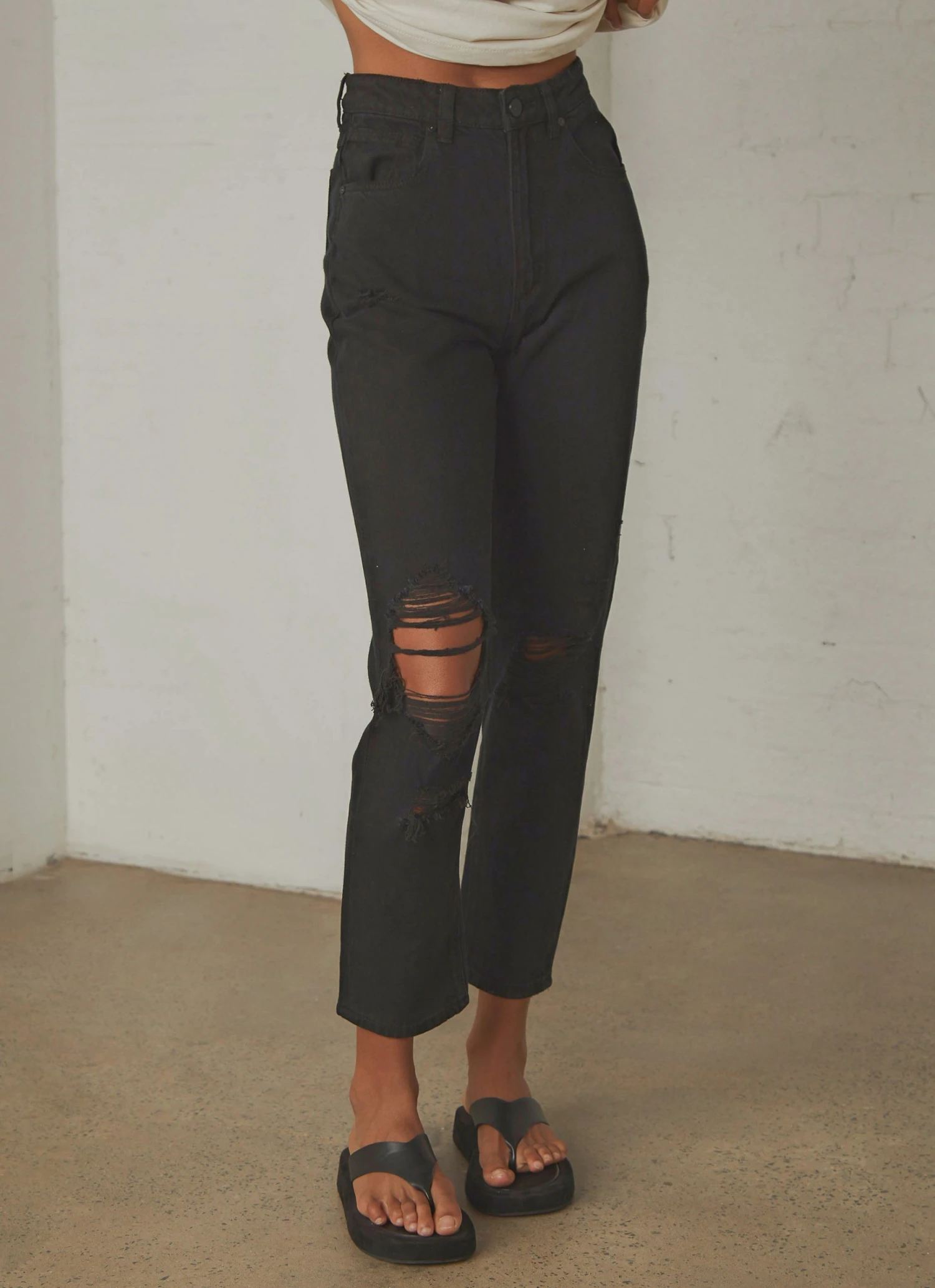 Abrand New & Most Loved A 94 Slim Jeans - Black Wildlife 4 Abrand New & Most Loved A 94 Slim Jeans - Black Wildlife