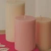 Candle Co New & Most Loved Moreton Eco Slim Pillar Candle- 5 X 7.5cm - Blush Pink