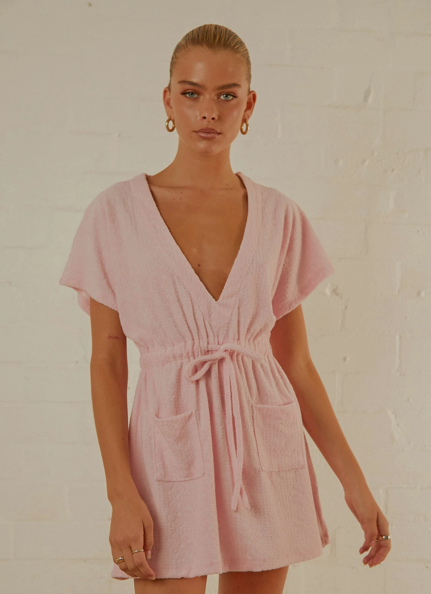 Cools Club New & Most Loved Terry Dress - Pink 4 Cools Club New & Most Loved Terry Dress - Pink