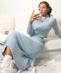 Peppermayo New Tops Define Knit Top - Blue