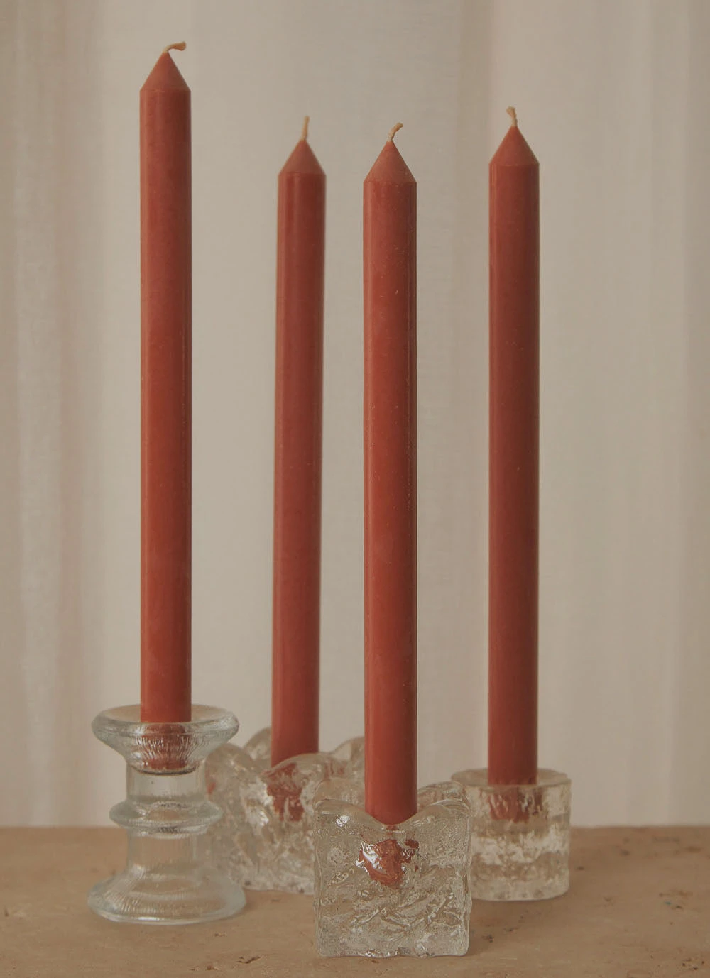 Candle Co Moreton Eco Dinner Candle 4 Pack - Baked Clay 1 Candle Co Moreton Eco Dinner Candle 4 Pack - Baked Clay