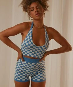 Peppermayo New & Most Loved New Mindset Knit Shorts - Blue