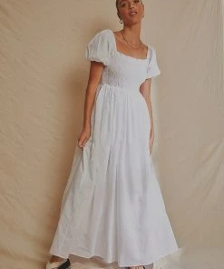 National Breast Cancer Foundation X Peppermayo Florence Linen Maxi Dress - White 7 National Breast Cancer Foundation X Peppermayo Florence Linen Maxi Dress - White