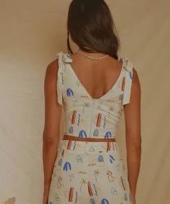 Peppermayo Exclusive Parisian Life Linen Bustier - Santorini - Pre-Order 11 Peppermayo Exclusive Parisian Life Linen Bustier - Santorini - Pre-Order