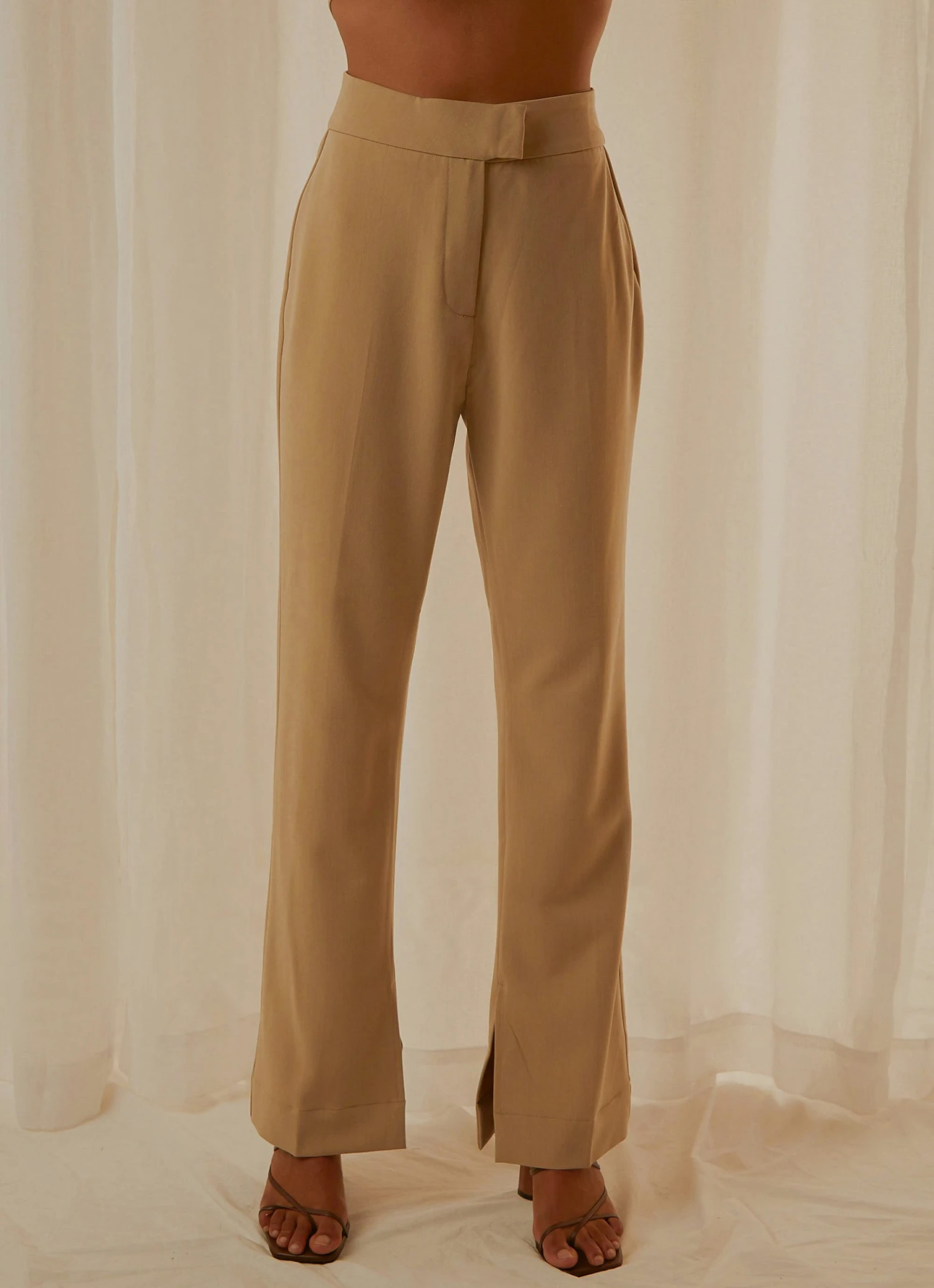4th & Reckless Nessa Trouser - Beige New & Most Loved 3 4th & Reckless Nessa Trouser - Beige New & Most Loved