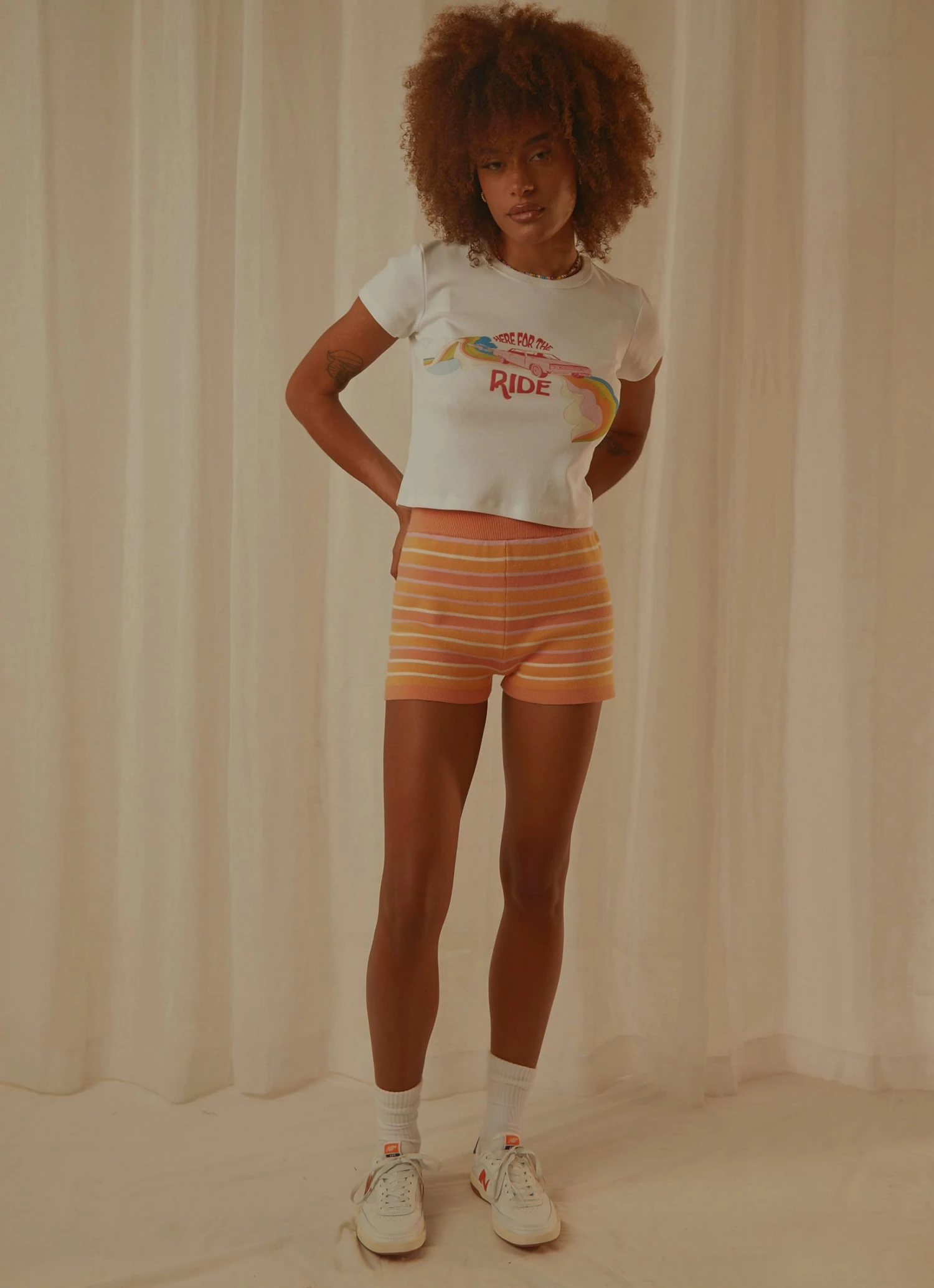 Charlie Holiday Here For The Ride Slim Tee - White 1 Charlie Holiday Here For The Ride Slim Tee - White