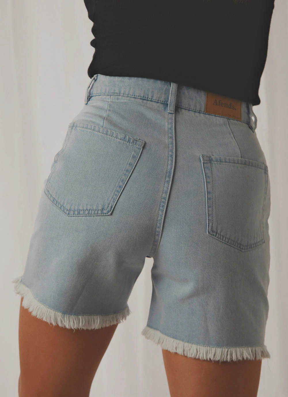 Afends Shelby Denim Cut Off Short - Stone Blue 5 Afends Shelby Denim Cut Off Short - Stone Blue