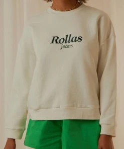 Rolla's Vintage Sport Sweater - White