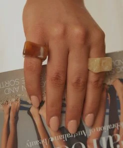 Peppermayo Art House Resin Ring - Sepia New & Most Loved