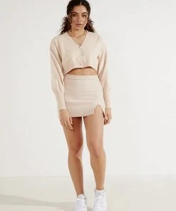 Peppermayo Good Times Mini Skirt - Beige New & Most Loved