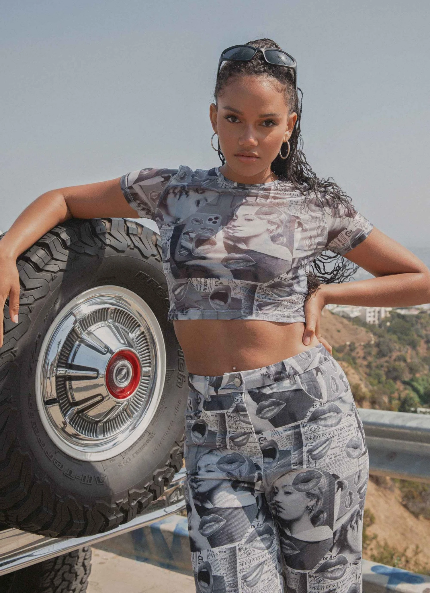 Riley Hubatka X Peppermayo Subway Style Mesh Baby Tee - Riley Collage New & Most Loved 1 Riley Hubatka X Peppermayo Subway Style Mesh Baby Tee - Riley Collage New & Most Loved