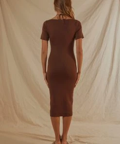 Peppermayo New & Most Loved Kourtney Midi Dress - Chocolate