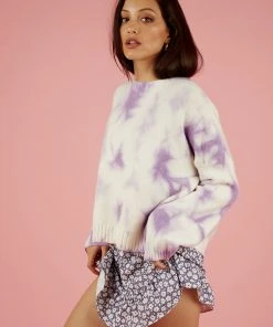 Peppermayo An Obsession Tie Dye Sweater - Lilac