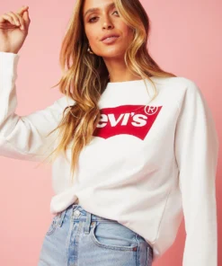 Levi's Relaxed Graphic Crew Sweatshirt - White New Outerwear 7 Levi's Relaxed Graphic Crew Sweatshirt - White New Outerwear