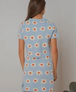 Peppermayo New & Most Loved Sunkissed Knit Mini Skirt - Blue