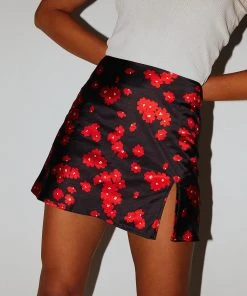 Peppermayo Adama Mini Skirt - Red Floral