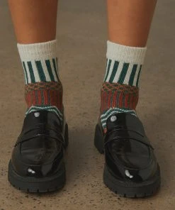 Peppermayo Never Be The Same Socks - Orange & Green