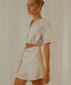 Cools Club New & Most Loved Safari Tie Top - Pink Checker 8 Cools Club New & Most Loved Safari Tie Top - Pink Checker