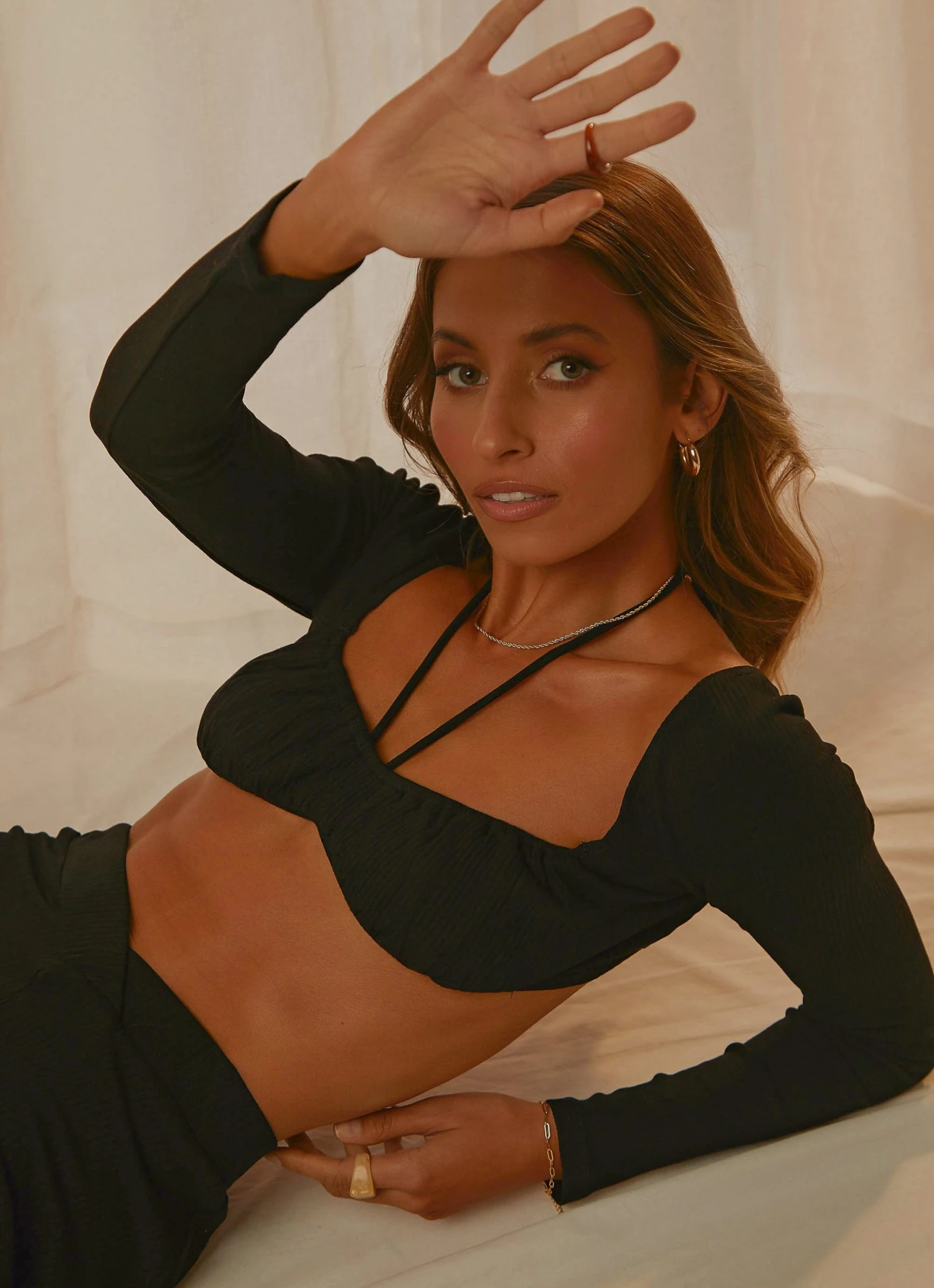 Peppermayo Spininng Around Crop Top - Black 2 Peppermayo Spininng Around Crop Top - Black