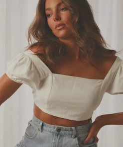 Peppermayo Exclusive Treehouse Crop - White New & Most Loved