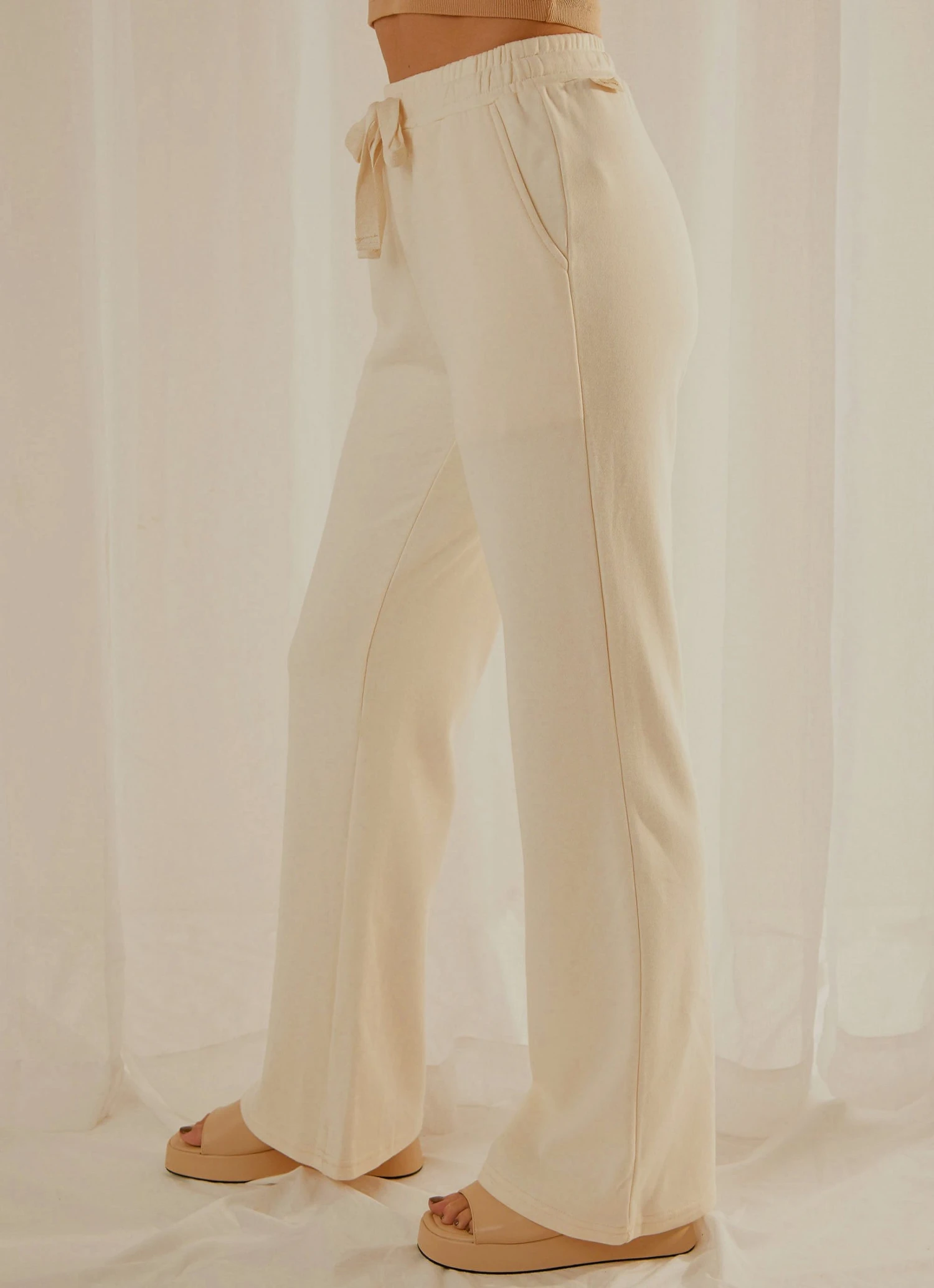 Peppermayo Exclusive Lira Flare Trackpant - Creme New & Most Loved 5 Peppermayo Exclusive Lira Flare Trackpant - Creme New & Most Loved