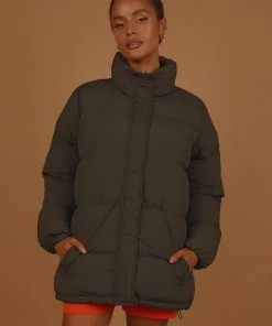 Nude Lucy Topher Longline Puffer - Coal New & Most Loved 8 Nude Lucy Topher Longline Puffer - Coal New & Most Loved